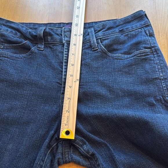 NYDJ Womens Boot-Cut Jeans Dark Wash Sz 10 Lift Tuck Slimming - Picture 10 of 11